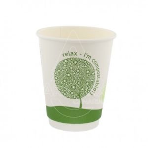VASO CARTÓN COMPOSTABLE 7OZ  200ML  200 UNID   C/1