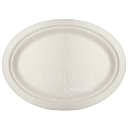 platos de fibra de cana de azucar ovalados