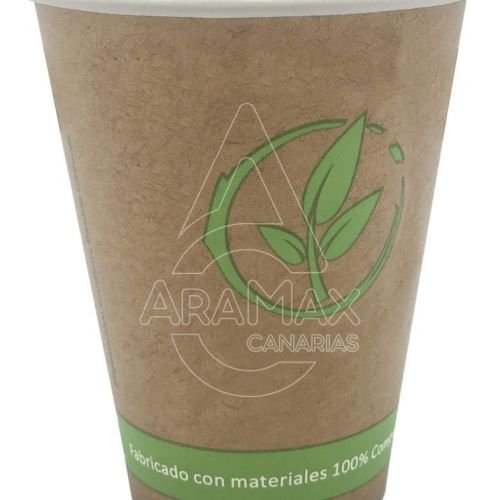 VASO CARTÓN PLA 7OZ 200ML  D/73 COMPOSTABLE 500 UN
