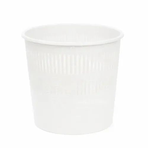 papelera estilo rejilla blanca duradera