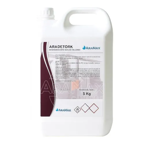 aradetork potente desengrasante suelos especial talleneres 5l