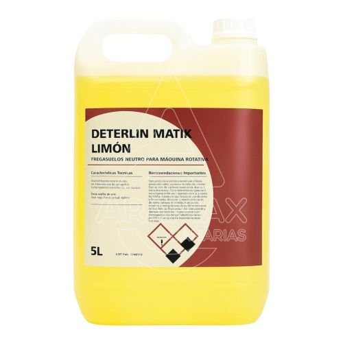 DETERLIN MATIK LIMÓN 5K  FREGASUELOS NEUTRO PARA M