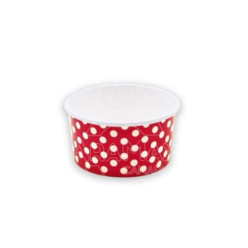 TARRINA HELADO TOPOS/LUNARES 4OZ  120ML D/75  500