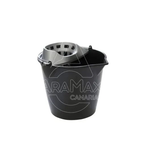 cubo gris redondo escurrefacil