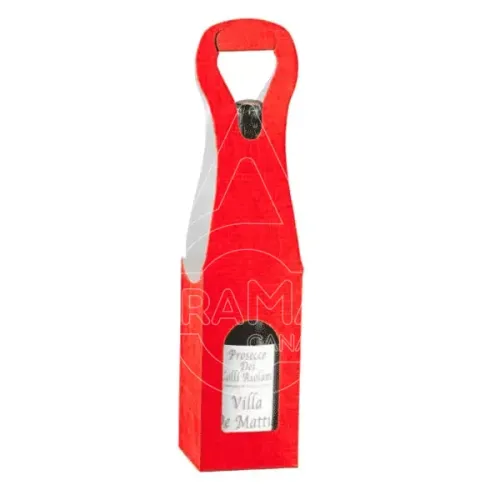 bolsa botella 1 botella vino carton rojo
