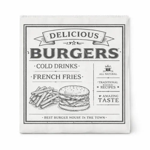 sobres papel antigrasa hamburguesa especial fritos