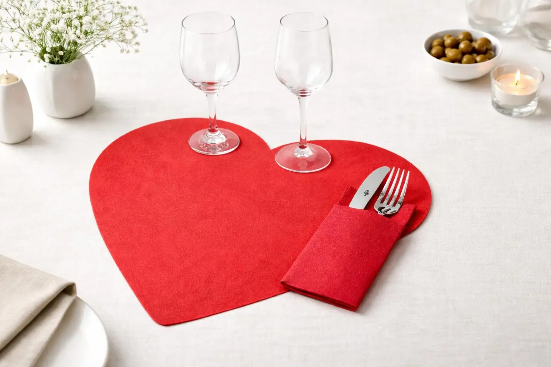 manteles para san valentín