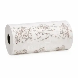 rollo papel pasteleria envoltorio bandejas carton