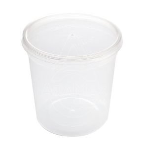 ENVASE PP INYECTADO TARRINA TRANSP 900CC 50 UNID