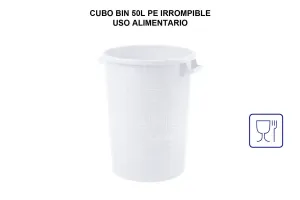 cubo certificacion alimentaria blanco 50l canarias