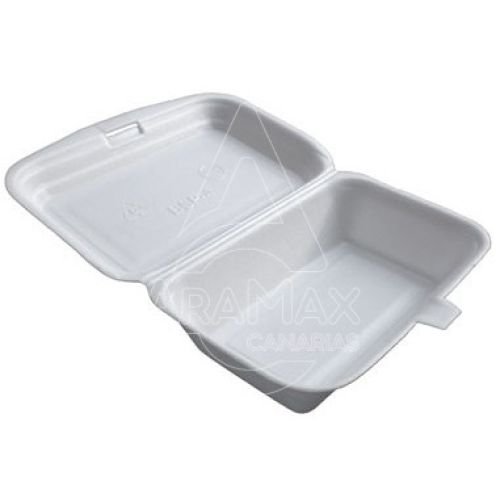 ENVASE FOAM HP2 BLANCO 100 UNID  19x12x8CM  C/5x