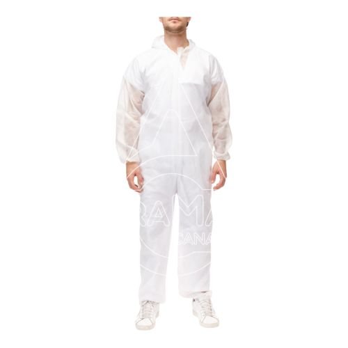 buzo prolipropileno desechable profesional blanco con capucha