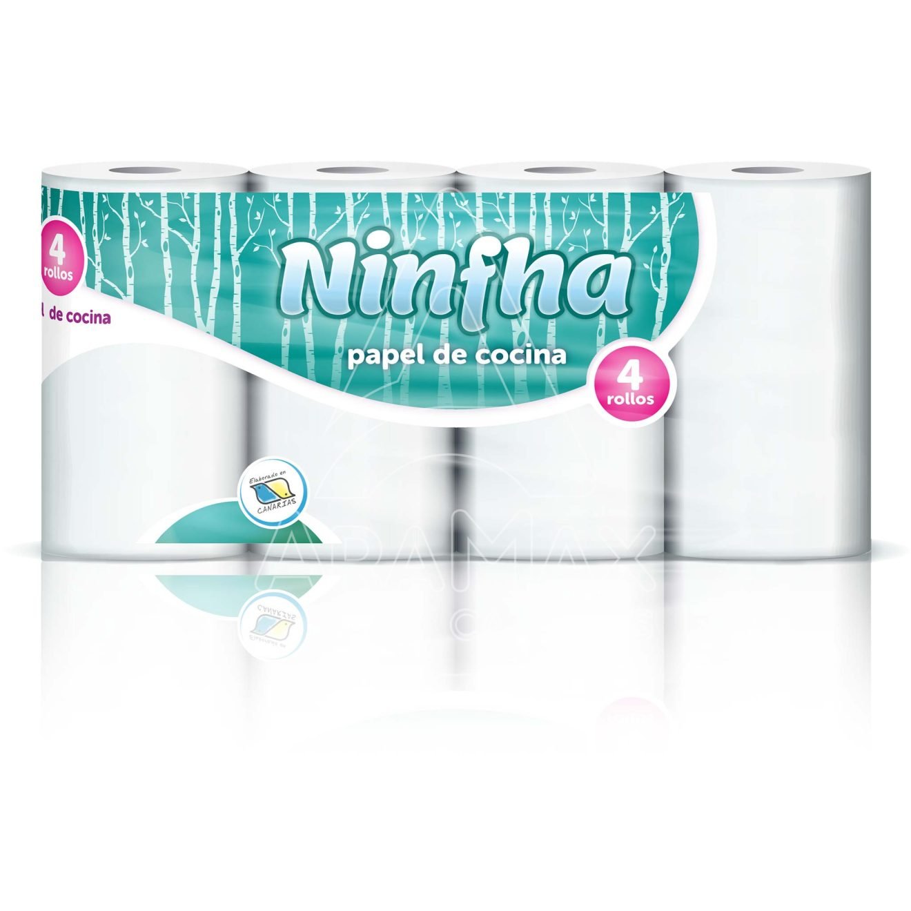 01 10014 PAPEL COCINA NINFHA SENCILLO 4 ROLLOS aramax canarias