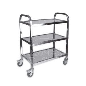 12 04227 carro camarera inox 3 bandejas 50x95x90cm aramax canarias