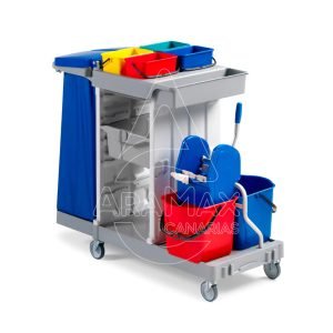 12 04254 carro beta 150 2 cubos de 15l y 4 cubetas de 4l 68x134x115cm aramax canarias