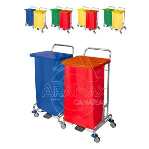 12 04321 carro lavanderia cover con tapa y saco 51x116x108cm aramax canarias