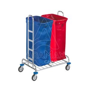 12 04322 carro lavanderia kombo 2 con 2 sacos 1 azul y 1 rojo de 120l 52x83x106cm aramax canarias