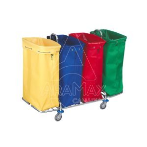 12 04324 carro lavanderia kombo 120l 4 sacos 52x136x106cm aramax canarias