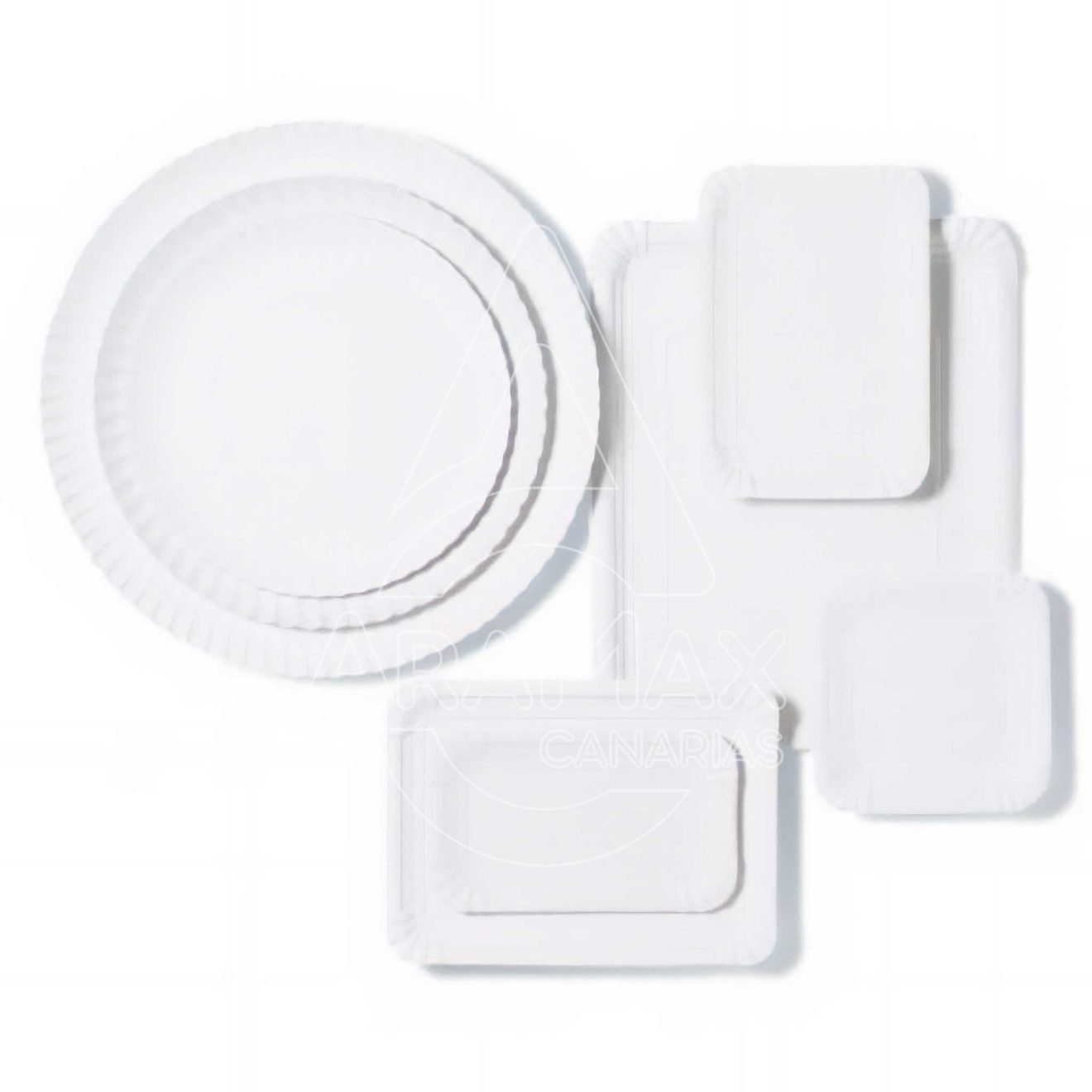 50 4101 platos para reposteria pasteleria blancos y oro aramax canarias