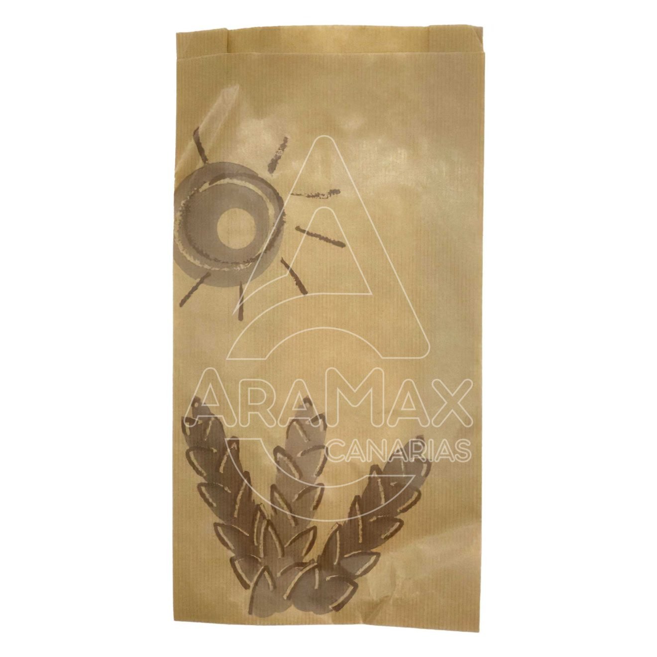 50 4110 bolsas de panaderia kraft o blanca impresion sol trigo aramax canarias