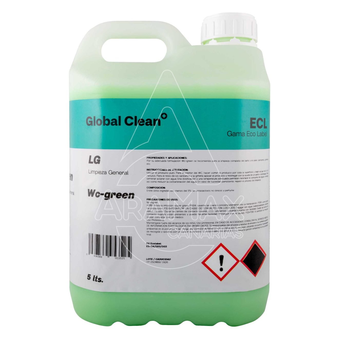 71 05903 wc green ecolabel desincrustante wc profesional 5l aramax canarias
