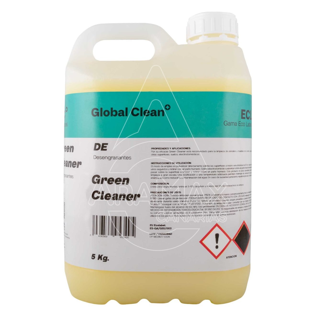 71 05905 green cleaner ecolabel multiusos profesional 5l aramax canarias