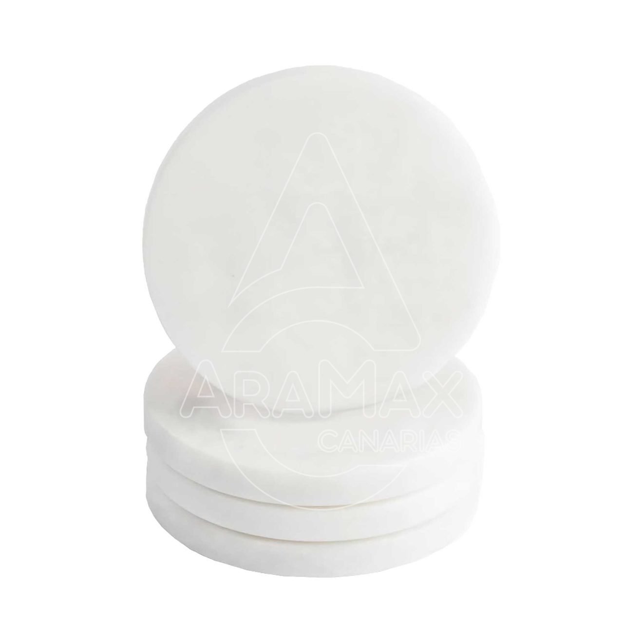 99 07800 posavasos redondos blancos 600gr m2 d 10 7mm aramax canarias