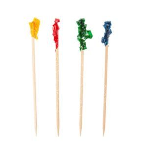 ADORNO HELADO BEBIDA PAPELINA COLORES SURT 100 UN