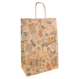 BOLSA CON ASA RIZO VINTAGE 20 10X29CM  250 UNID   