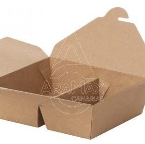 CAJA KRAFT TAKE AWAY 2/C 170x140x60MM 1300ML 5