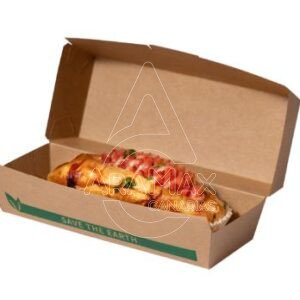 CAJA KRAFT TAKE AWAY HOT DOG 208x70x75MM 100 UN