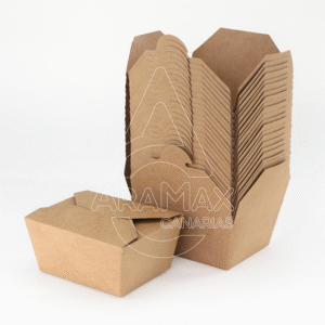 CAJA RECIPIENTE DE CARTÓN KRAFT