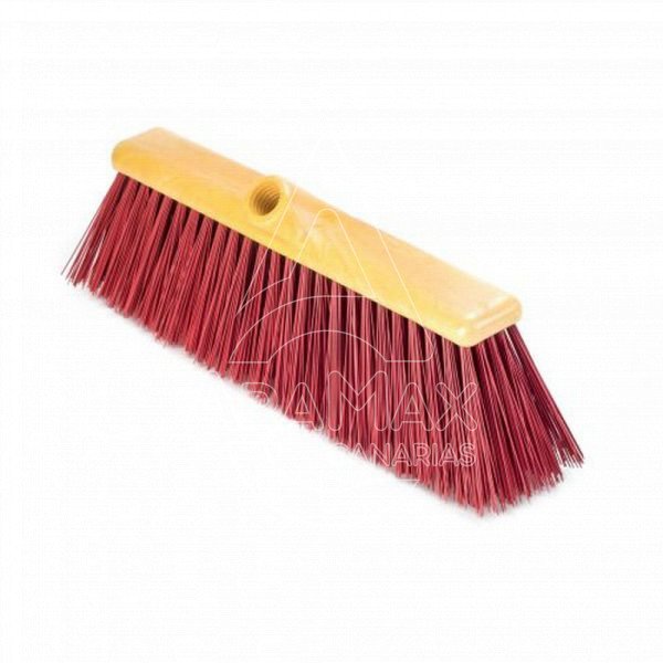 CEPILLO ESCOBA BARRENDERO INTERIOR FIBRA ROJA 12 U