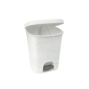 CUBO PAPELERA 25L  BLANCA CON TAPA PEDAL 36x30x42C