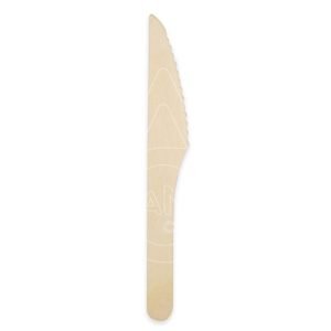 CUCHILLO  MADERA BIODEGRADABLE  165MM 100 UNID   C