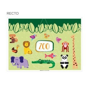 MANTELINES COLOREAR ZOO 31x43CM CELULOSA 250 UNID 