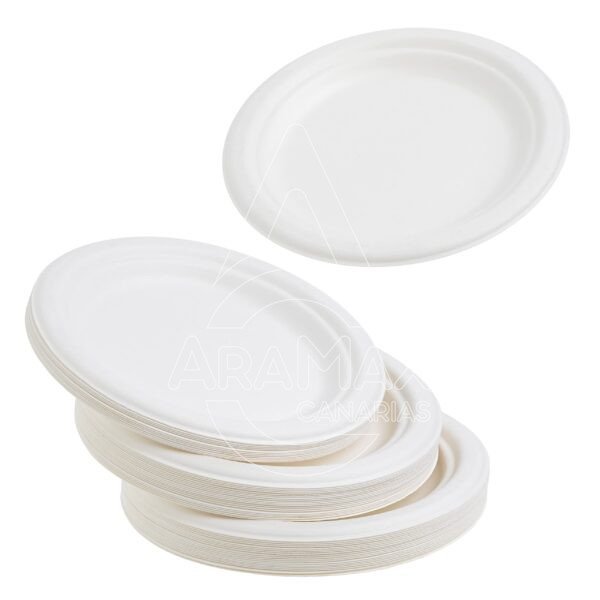 PLATOS FIBRA DE CAÑA DE AZUCAR