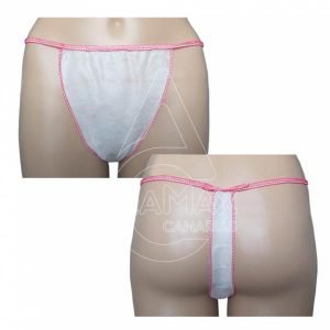 TANGA SPUNDBOND MUJER ROSA BLANCO 100 UNID   C/100