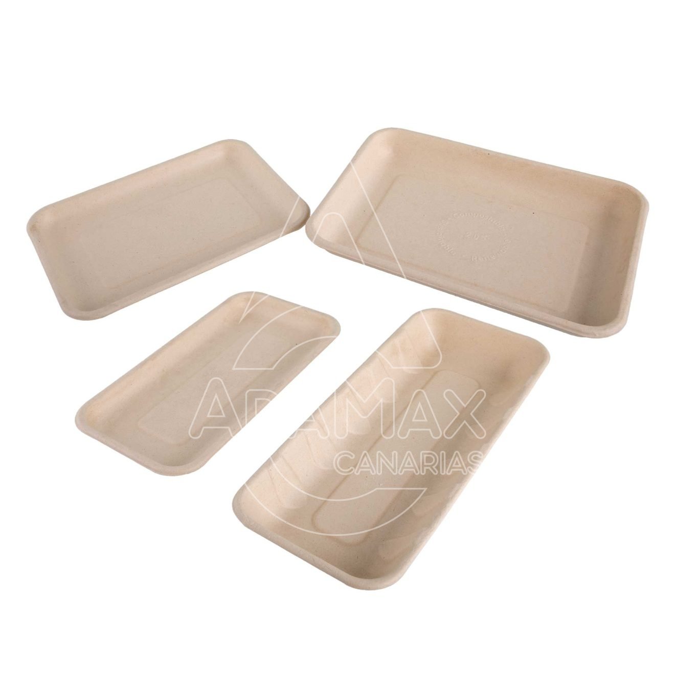 bandeja rectangular de fibra de trigo aramax canarias