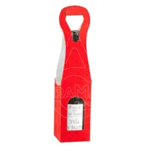 bolsa botella 1 botella vino carton rojo