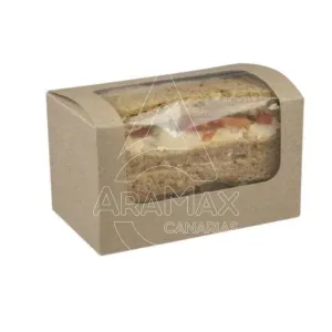 caja sandwich kraft carton take away