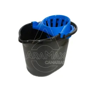 cubo fregar negro azul 15l one