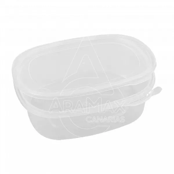 envases pp inviolables ovales tapa bisagra 500ml