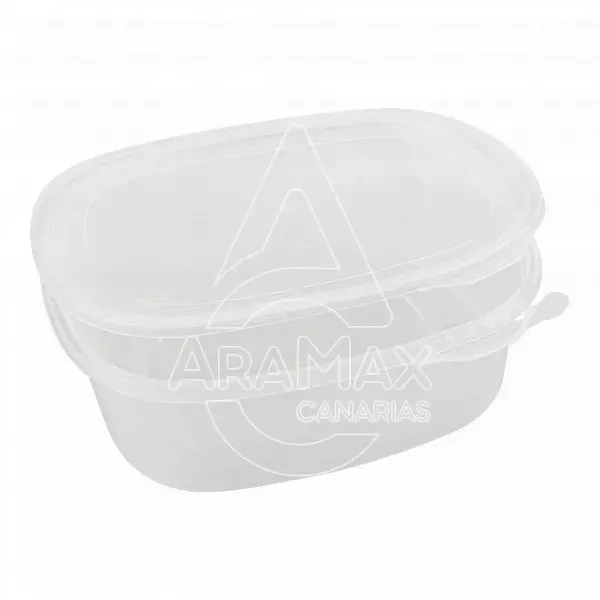 envases pp inviolables ovales tapa bisagra 750ml