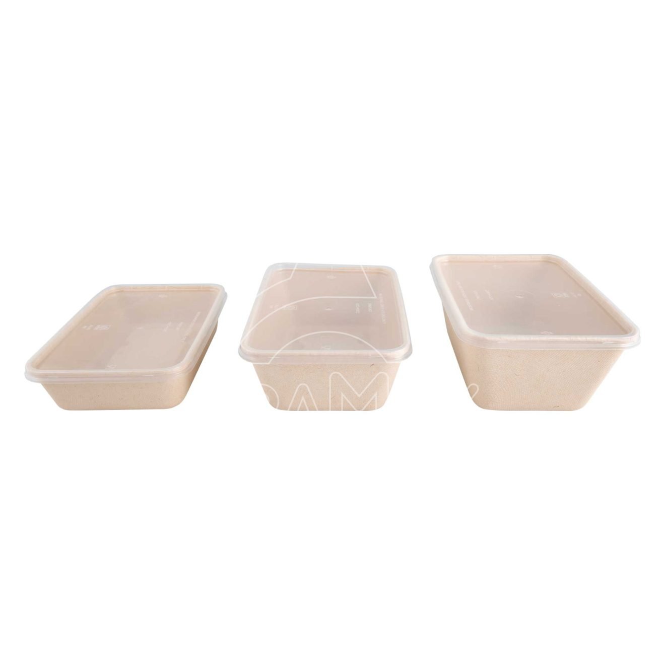 envases rectangulares de fibra de trigo tapa pp aramax canarias