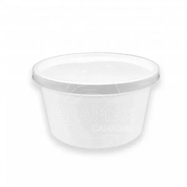 envases redondos tarrina pp blanco inyectado 450ml