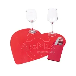 mantel individual forma corazon tnt novotex