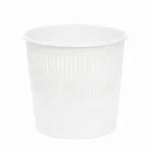 papelera estilo rejilla blanca duradera