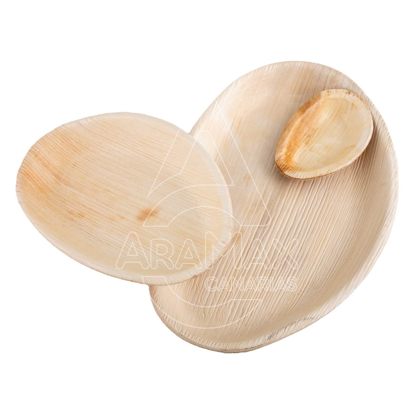 platos compostables de hoja de palma ovalados aramax canarias