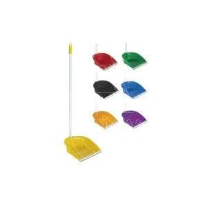 recogedor con palo neo c goma c rosca amarillo